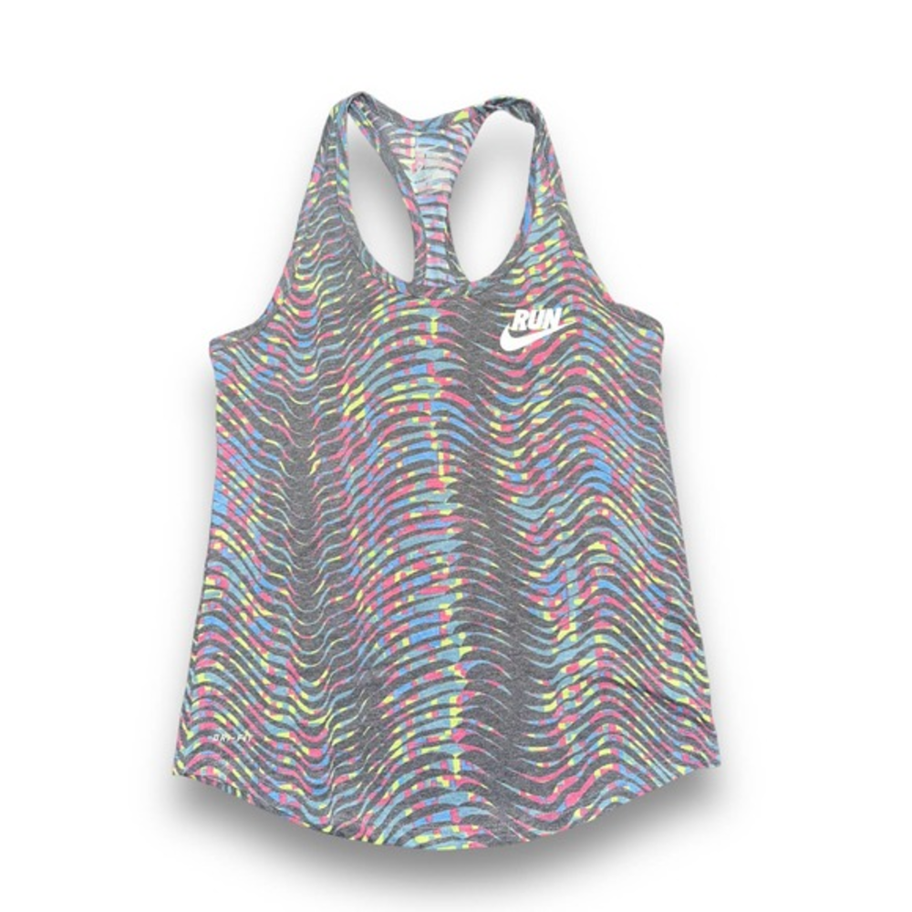 Nike Dri-Fit Women's XS Run Flow Running Tank Top Faded Multi-Color